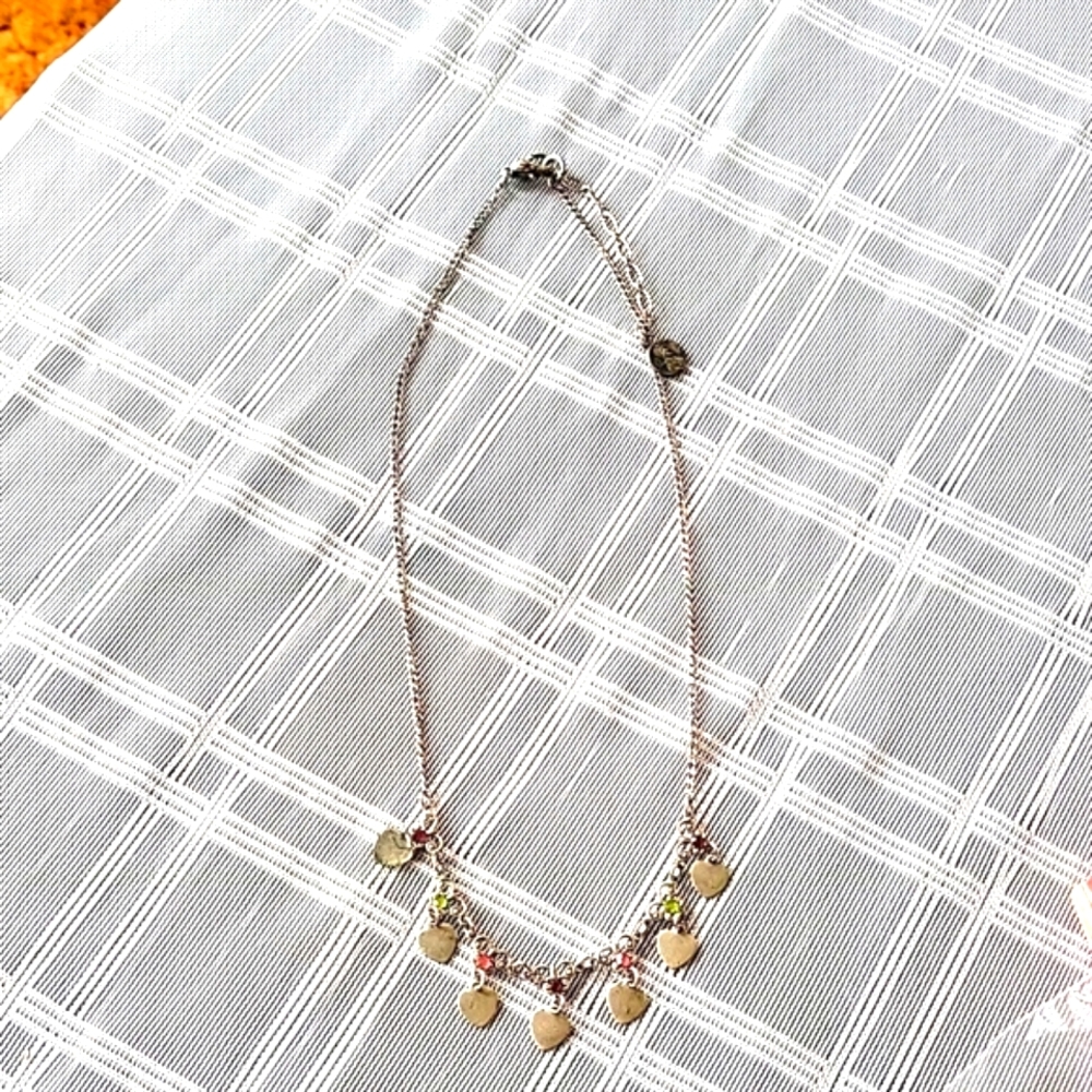 Heart and Crystal Stones Necklace